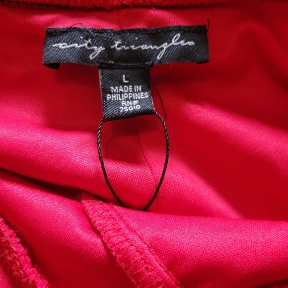 City Triangles Red Ruched Bodycon Cocktail Dress L - Picture 7 of 8